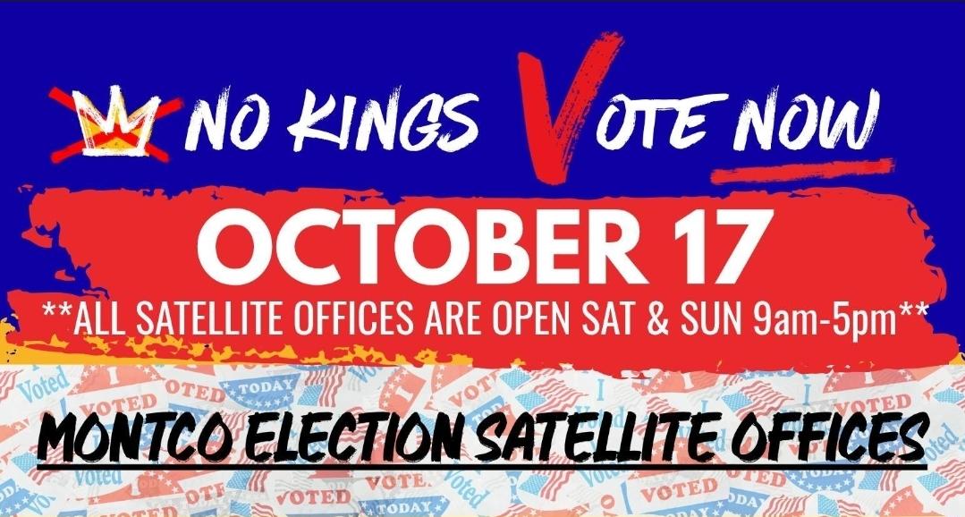 No Kings VOTE Now Drop Box Party