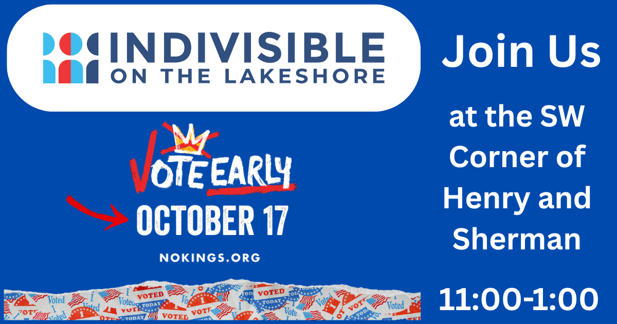 No Kings- Vote Early- Muskegon, MI