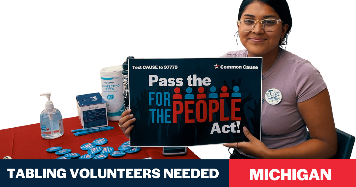 MICHIGAN: Tabling with Common Cause in Charlotte for No Kings!
