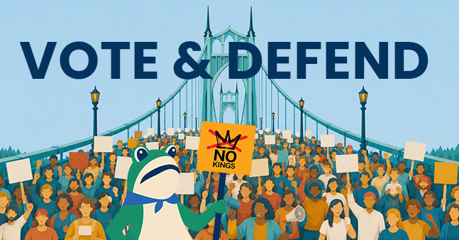 No Kings: Vote Early - Rally @ NE 28th & E Burnside with Indivisible Oregon