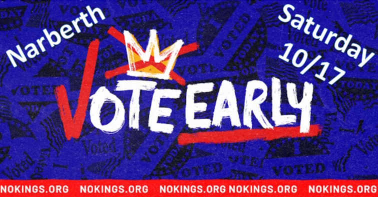 No Kings: Vote Early - Lower Merion/Narberth, PA