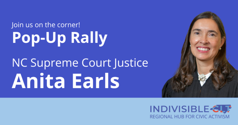 Pop-up Rally to Re-elect Anita Earls (10/10) - Tesla in Matthews